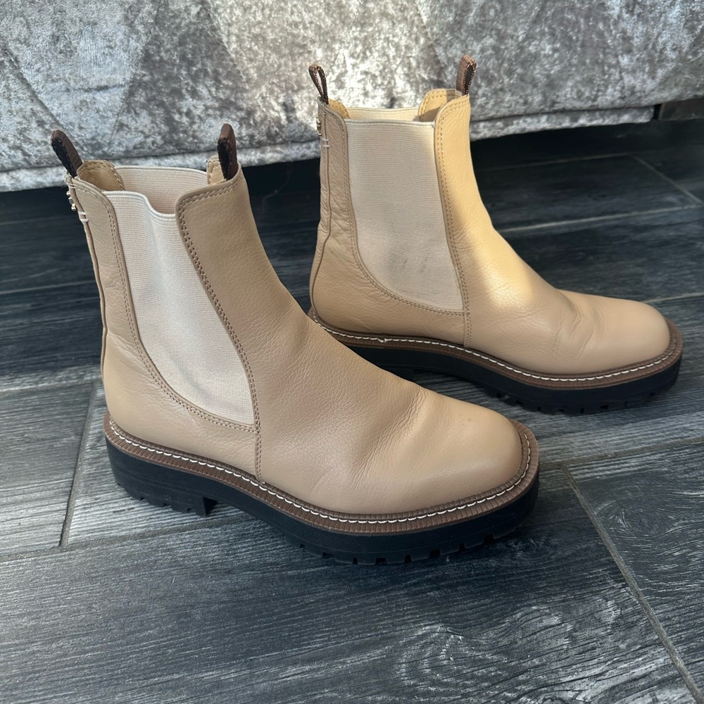 Sam Edelman Laguna Chelsea Boot in neutral beige size 6.5 - Picture 8 of 17